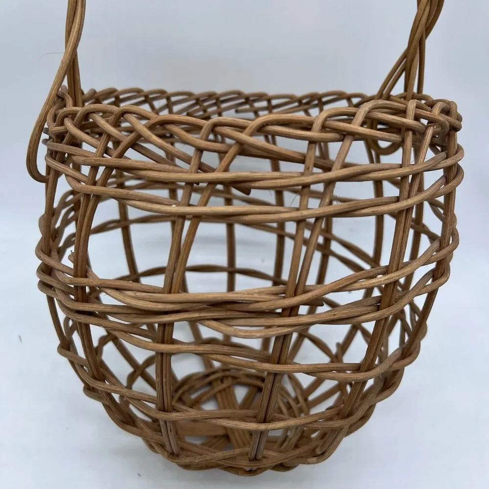 Woven Tan Basket Bag